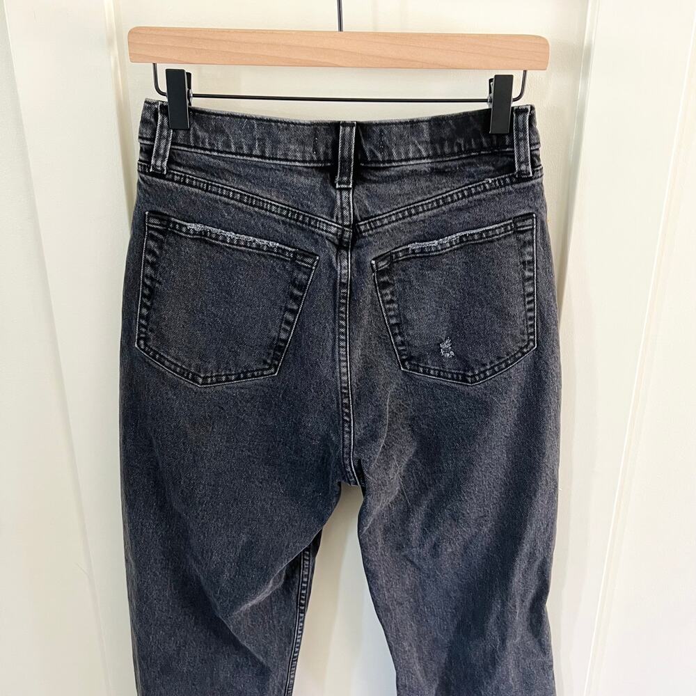 Abercrombie & Fitch The Dad High Rise Distressed Black Jeans Size 27 / 4 - Picture 7 of 7
